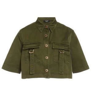 NWT BALMAIN army green shirt/ jacket size 38/ 8 US
